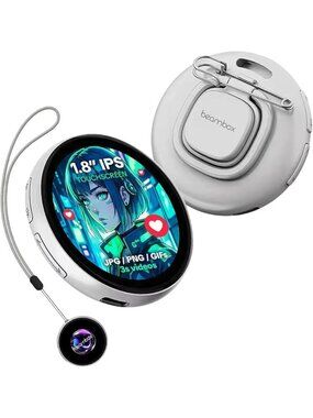 Beambox Nikko E-Badge Ai Touch Screen IP54 Bluetooth 5.4 Silver 1.8 Inch Screen